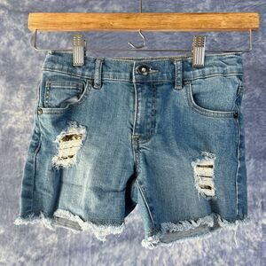 GUESS Kids Girl's Zip Fly Denim Shorts Sequin Sz 10